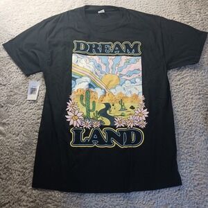 Dream Land Graphic Tee T-Shirt Desert Scene Short Sleeve Crew Neck Casual Men XL